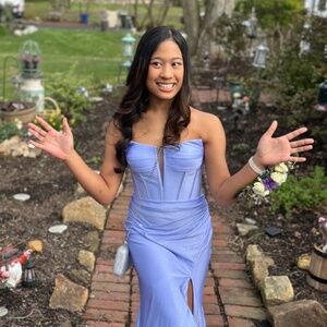 Amarra Strapless Lavender Prom Gown STUNNING